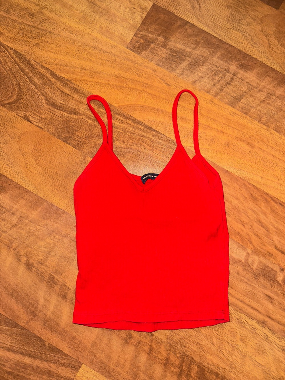 Brandy Melville Red Spaghetti-Strap Tank Top